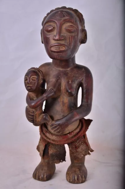 African tribal art Luba maternity women statue from congo(DRC)
