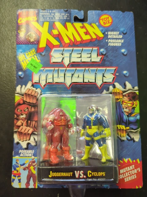 1994 Toybiz Marvel X-Men Steel Mutants Juggernaut Vs Cyclops Moc