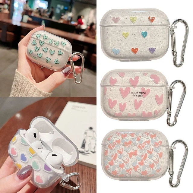 Protecteur Couverture Étui d'écouteur d'amour rosefor Apple Airpod Pro