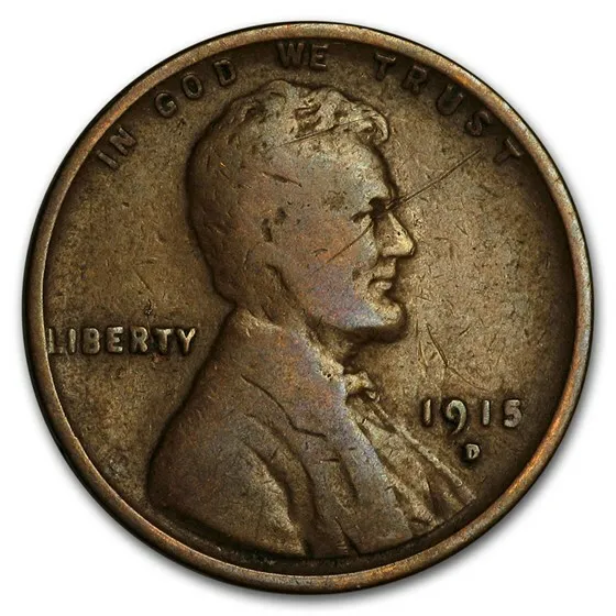 1915 D Lincoln Wheat Penny - G/VG