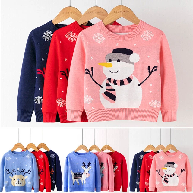 Maglione Nuovo Maglione Inverno Bambini Bambini Ragazze Natale Bambini Inverno Lavorato a Maglia Retro