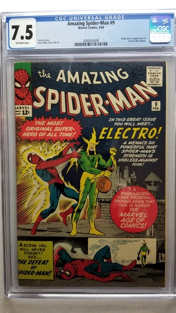 Amazing Spider-Man #9 CGC 7.5 VF-     Origin 1st Appearance Electro