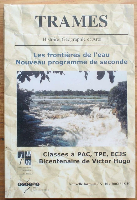 Trames numéro 10 / 2002 : Les frontières de l'eau, nouveau programme de seconde
