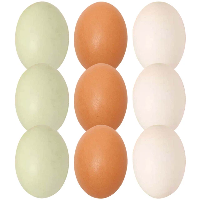 9 Pcs Wooden Easter Craft Eggs Easter Eggs Desktop Decor Craft Toys Accessories