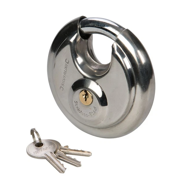 Silverline - Stainless Steel Disc Padlock - 90mm