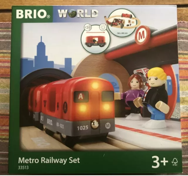 33513 BRIO Wooden Train Metro Railway Set! NIB! Thomas