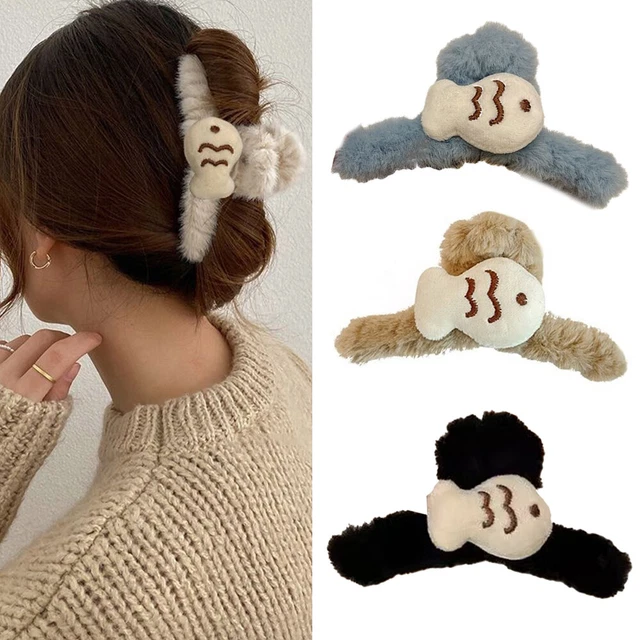 Pince à Cheveux Pompon En Plumes Style Automne/hiver - Modèle Haut, Neuf Avec étiquettes