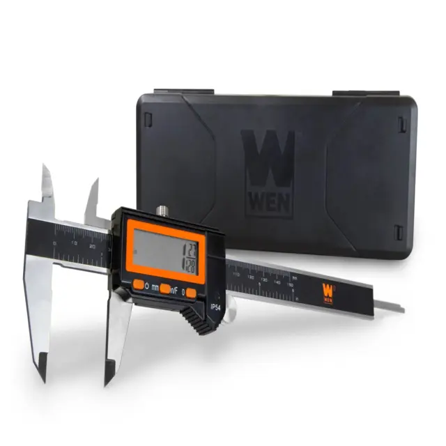 WEN Electronic 7.2-Inch Stainless Steel Water-Resistant Digital Caliper with LCD