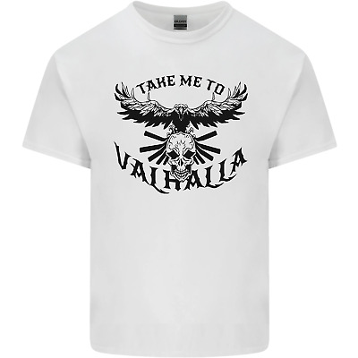 Take Me To Valhalla Viking Skull Odin Thor Mens Cotton T-Shirt Tee Top