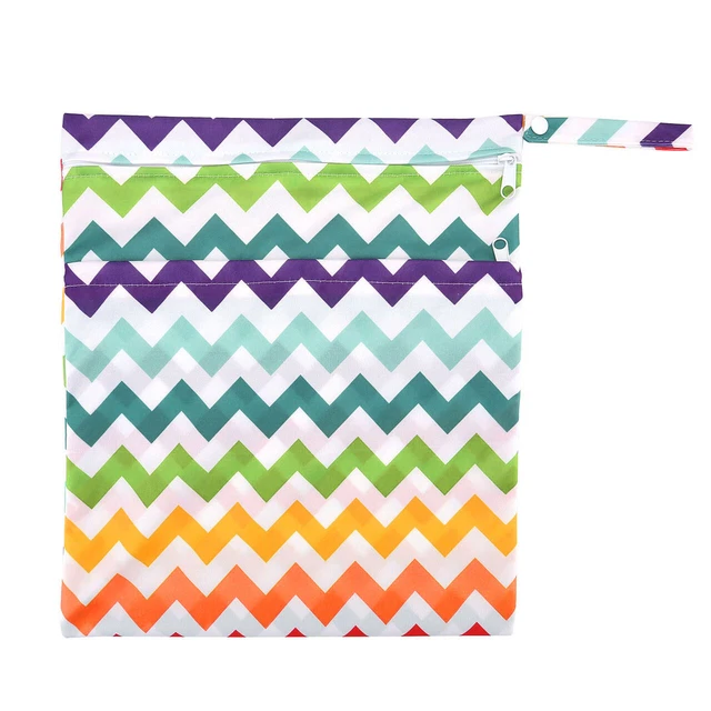 3 Sizes Waterproof Zipper Wet Dry Bag For Baby Infant Cloth Diaper Nappy Pouches 3