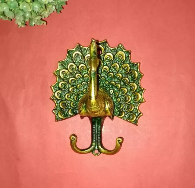 Bird Shape Clothes Towel Hanger Brass Peacock Wall Hook Tie and Key Holder HK526