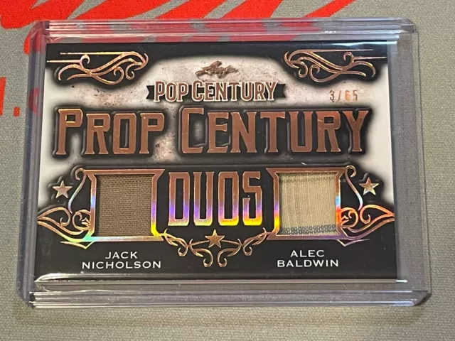 Jack Nicholson Alec Baldwin 2021 Leaf Pop Century Duos Dual Wardrobe Relic 03/65