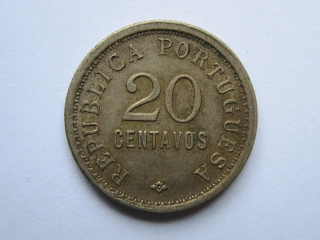 angola 20 centavos 1921  KM64  Xf