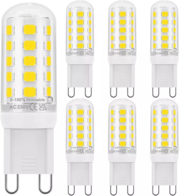 DiCUNO G9 Led Bulb Dimmable, 30W Equivalent, Warm White 2700K, G9 LED