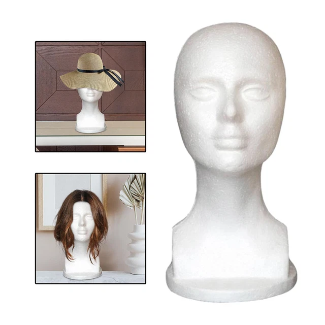 FEMALE FOAM MANNEQUIN Head, Hat Display Head for Display Hair Hats EUR