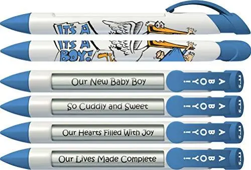 Greeting Pen Baby Pen- Its A Boy! Stork Baby Shower Favor/Birth Announcement Rot