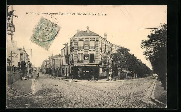CPA Bagnolet, Avenue Pasteur et rue de Noisy-le-Sec, Hotel