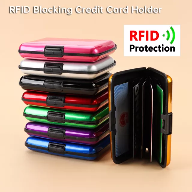 Portamonete blocco RFID alluminio portamonete portamonete portafoglio RFID custodia carta d'identità