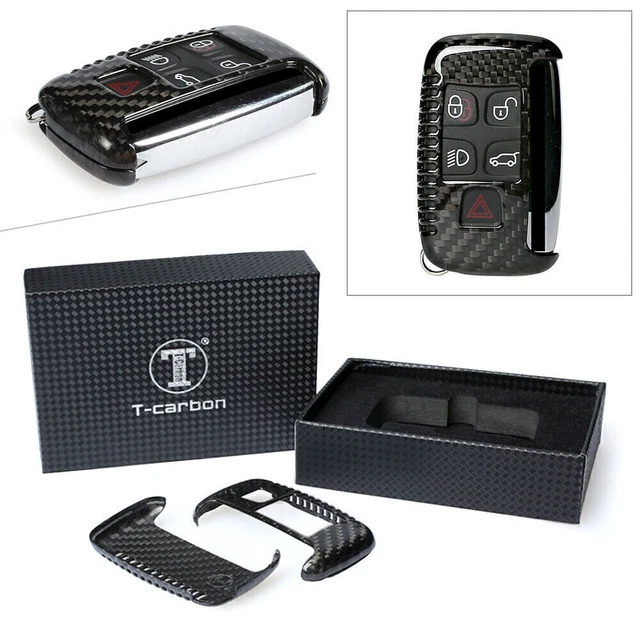 1Pc For Land Range Rover Black Carbon Fiber Car Auto Remote Key Shells Case