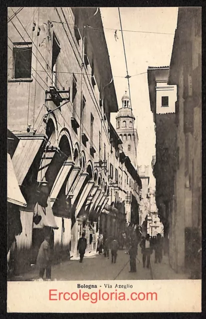 ae2087 - CARTOLINA  D'EPOCA - Bologna Città - Via Azeglio