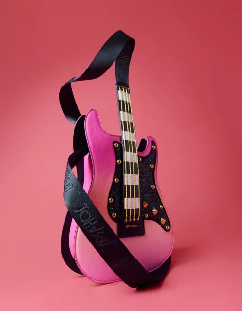 Betsey Johnson Kitsch  Pretty N' Funk Pink Crossbody Bag Electric Guitar New 2