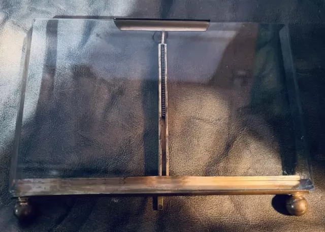 19th C Antique Picture Frame Beveled Glass Easel-back double