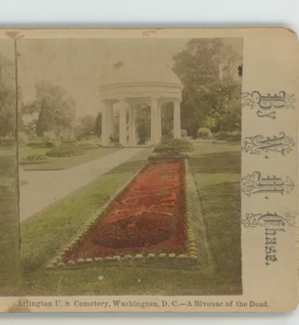 Arlington US Cemetery Washington DC Bivouac of Dead WM Chase Stereoview