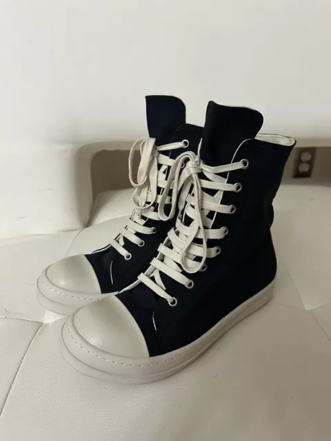 Rick Owens DRKSHDW Ramones High Top Sneakers Black Size 40 US 7