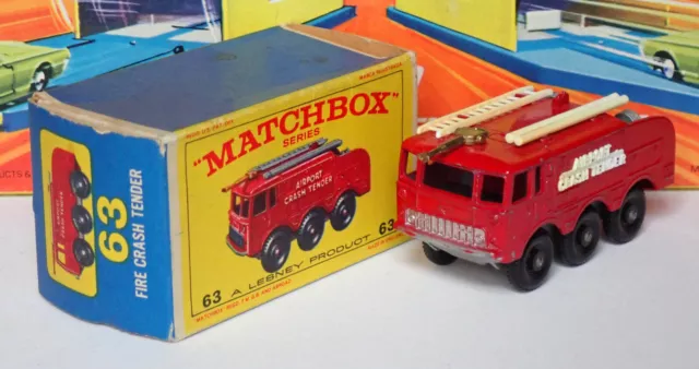 Matchbox 63b Alvis Foamite Crash Tender sehr nah neuwertig in ziemlich guter Box BPW