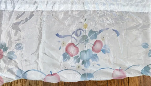 One Shabby Chic Apples Floral Swag Valance 60” Wide X 35” Long White Pink Blue