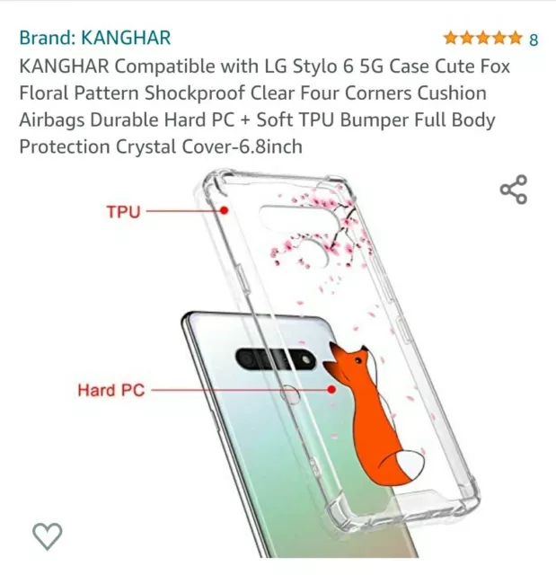 Kanghar Fox Phone CaseLG Stylo 6 5G Case