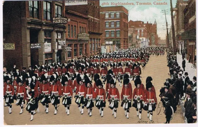 Postcard 48th Highlanders Toronto Ontario Canada
