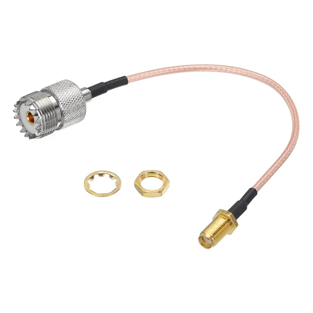 RG316 Coaxial Cables SMA Female to UHF Female  0.5FT Orange 1Pcs