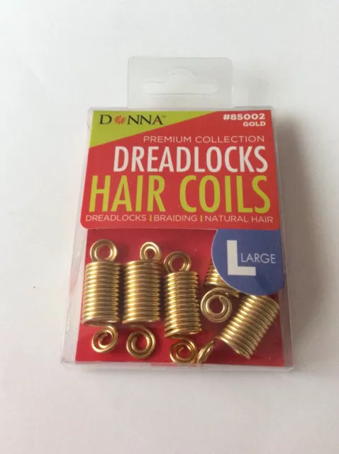 Donna Dreadlocks bobines de cheveux tressage cheveux naturels grands #85002 or 6 ct Neuf dans sa boîte