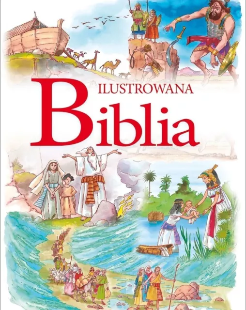 Ilustrowana Biblia Dla Dzieci Opowieści biblijne DUŻA Stary i Nowy Testam Outlet