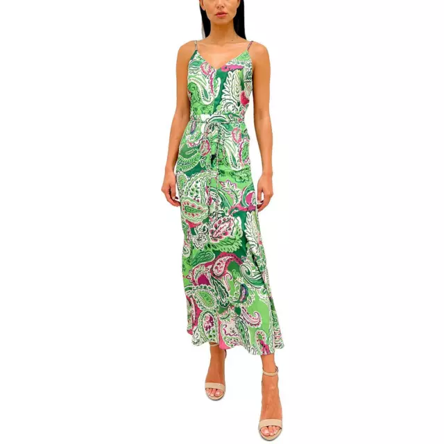 Sam Edelman Womens Green Midi Paisley Sleeveless Midi Dress 6 BHFO 4210