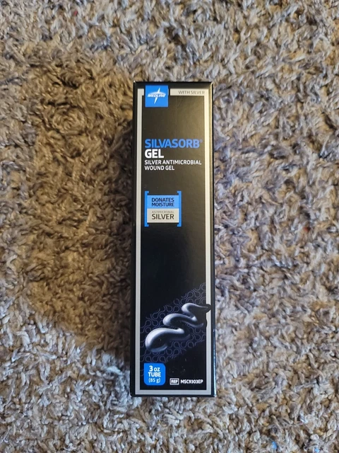 Gel antimicrobiano plateado para heridas Silvasorb 3 oz expiración 2024