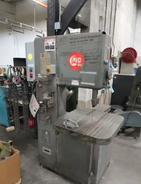 18" GROB "4V-18" VERTICAL BAND SAW w/BLADE WELDER - #30032