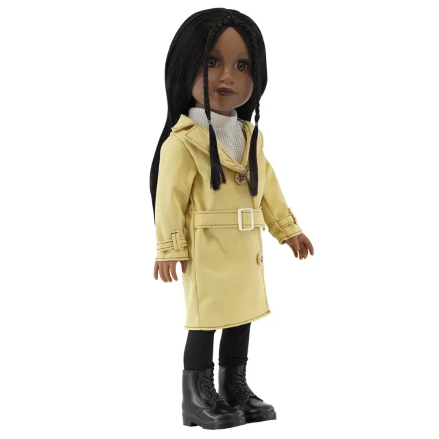 BiBi Doll 18" Fashion Black Doll NAOMI Stylish Movable Toy Long Styling Hair
