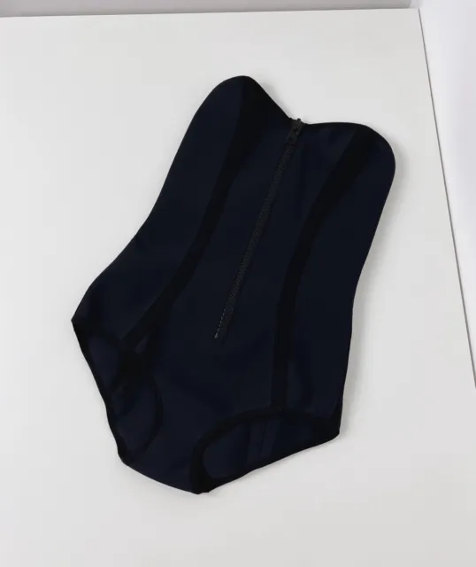 Lisa Marie Fernandez One-piece black Neoprene zip-up Swimsuit size I made in USA