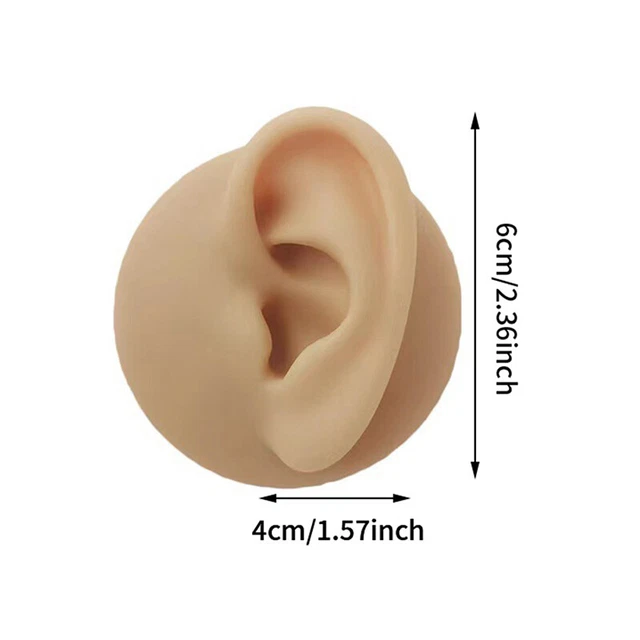 Strumenti piercing 1:1 modello orecchio in silicone pratica professionale display gioielli
