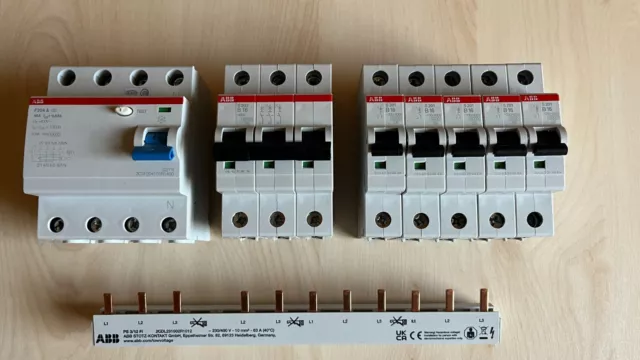 ABB Set 1x FI F204A-40/0,03 + 1x Sicherung S203-B16 + 5X Sicherung S201 B 16