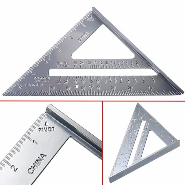 Multifunktionales 7 Aluminiumlegierung Dreieckslineal für Präzisionsmessungen