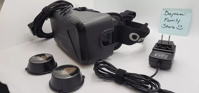 Oculus Rift DK2 VR Virtual Reality Headset + Lens + Cables - Excellent Condition 2