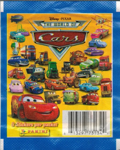 Italy Panini Disney Pixar The World of Cars sticker Pack version USA