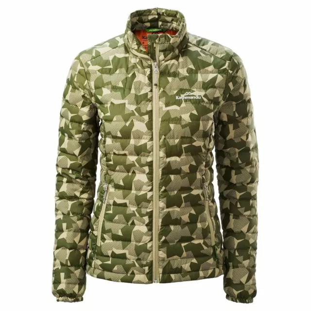 BNWT Kathmandu Heli Duck Down 550 Puffer Jacket Camo - Womens Size 10