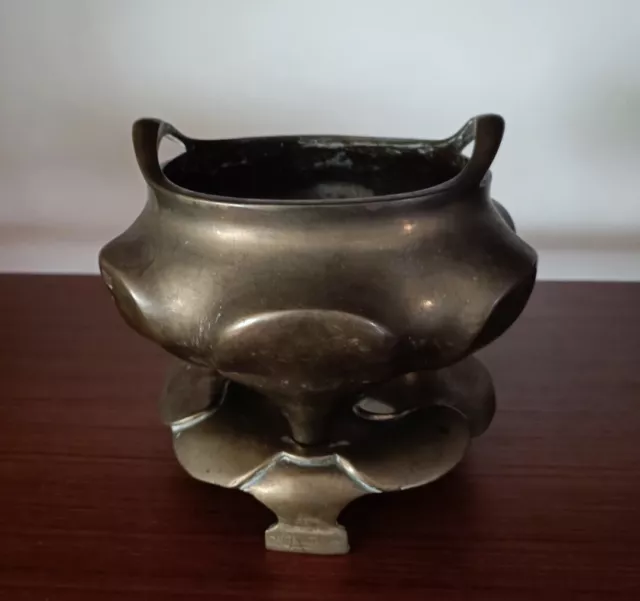 Antique Chinese Bronze Tripod Censer 18Th/19Th Century