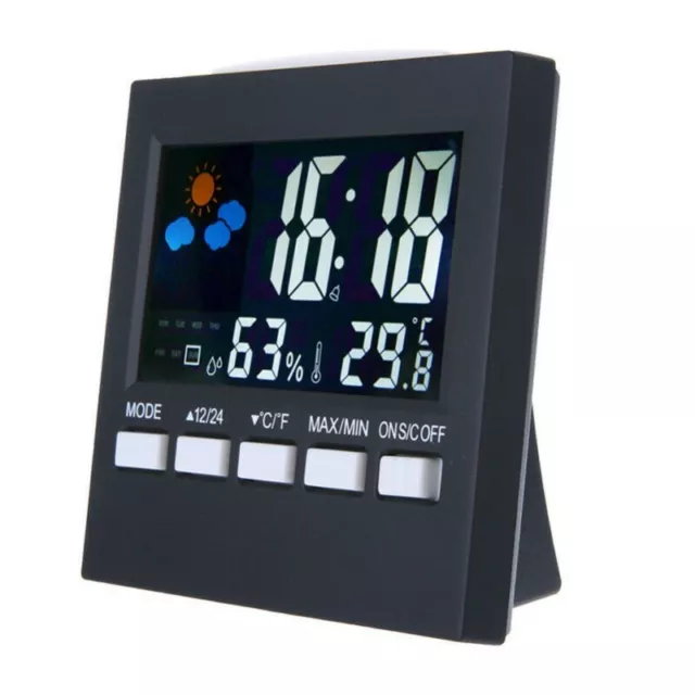 1X LCD Numérique Station Météo Alarm Clock Sonde Prévision Température Humidité