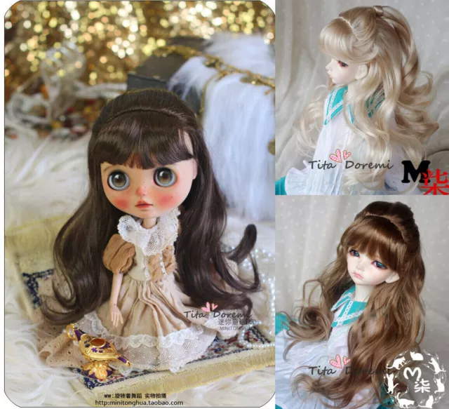 BJD Doll Wig 1/3 8-9" Pullip SD MSD MDD 1/4 7-8" YOSD BB 1/6 6-7" LATI Hair