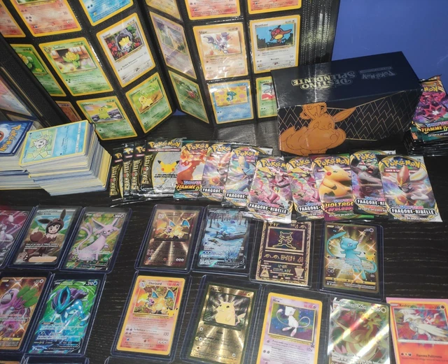 LOTTO 100 CARTE POKEMON/VINTAGE/NEW/ HOLO/1ST EDITION ! V/Vmax/Gx/Ex